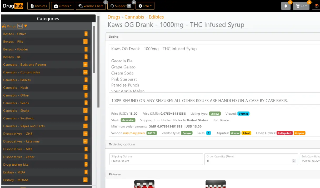 DrugHub Market: Monero-Only Darknet Marketplace - TorConnect Guide